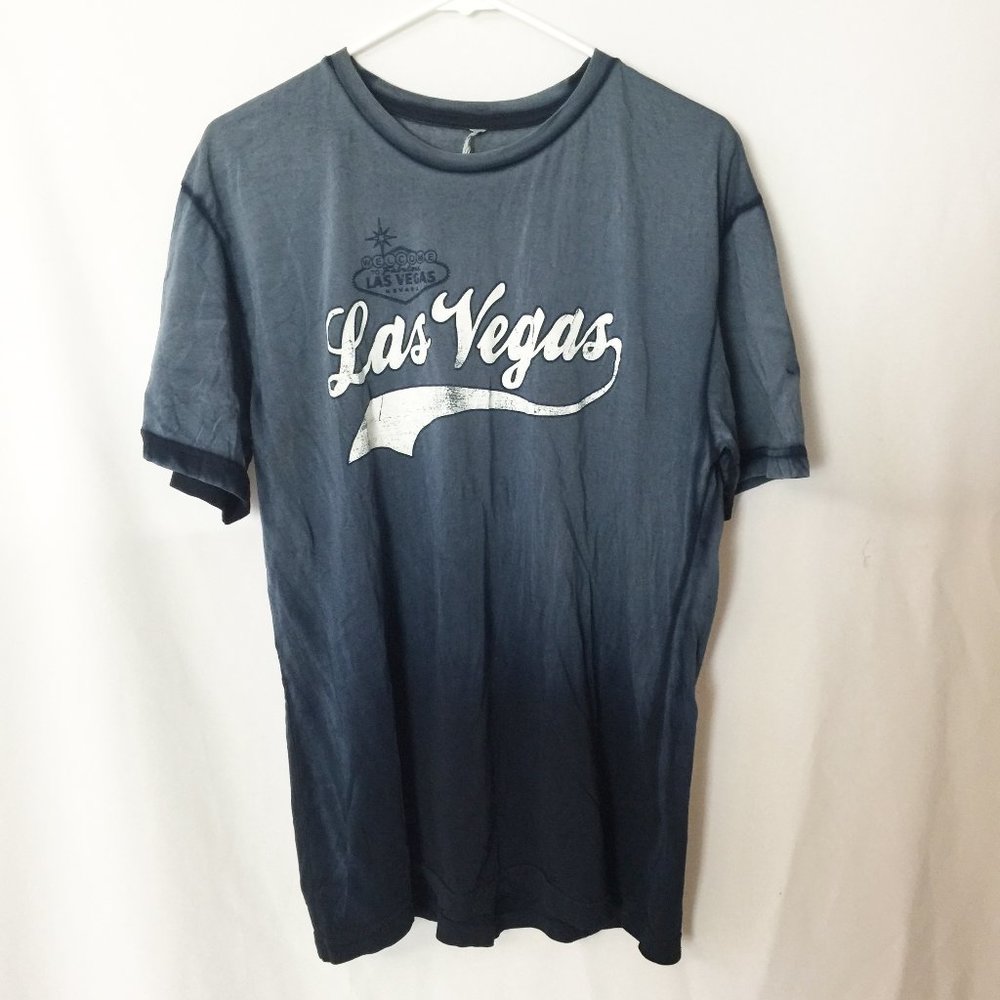 Las Vegas T-shirt Lightweight Blue 2-tone Size L